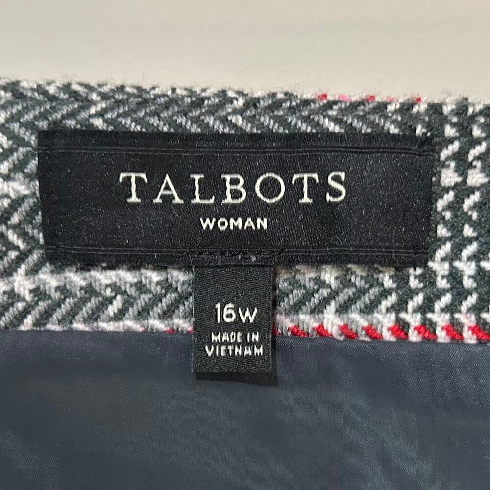 Talbots Woman Wool Blend Plaid Skirt Size 16W - Picture 2 of 5